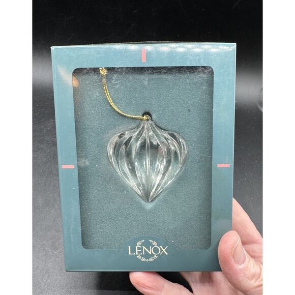 Vintage 1993 Lenox China Crystal Glass Heart Holiday Gem Ornament -32D - Picture 1 of 7